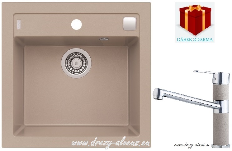 Alveus SET dřez Formic 20 + baterie AM 130 - 55 beige + dárek