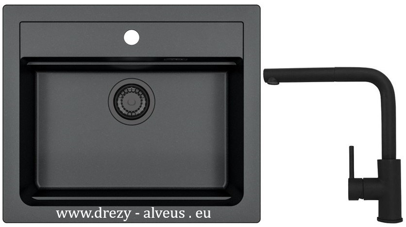Alveus SET dřez Atrox 30 black edition + baterie Zeos-P black edition