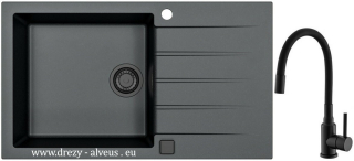 Alveus SET dřez Cadit 40 black edition + baterie Mintas black edition