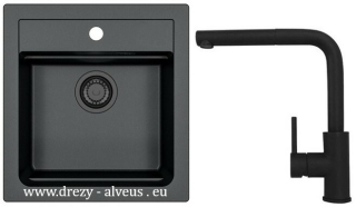 Alveus SET dřez Atrox 20 black edition + baterie Zeos-P black edition
