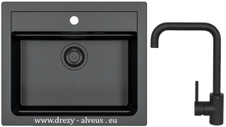 Alveus SET dřez Atrox 30 black edition + baterie Oz black edition